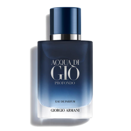 Armani Beauty front bottle view showing elegant design and travel-friendly size