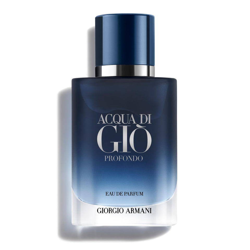 Armani Beauty front bottle view showing elegant design and travel-friendly size