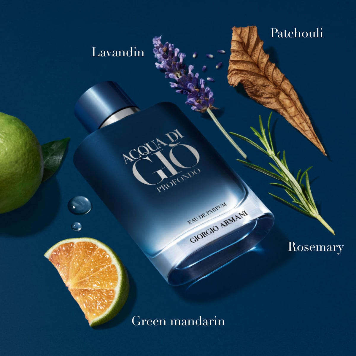Armani Beauty mini cologne sprayed from bottle in hand, convenient for travel freshness