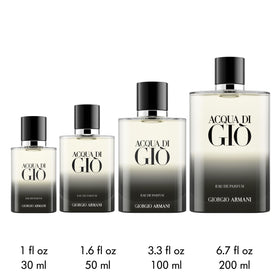 Armani Beauty spray in use on wrist illustrating easy application