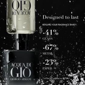 Armani Beauty lifestyle shot by the sea illustrating fresh marine character and modern masculinity