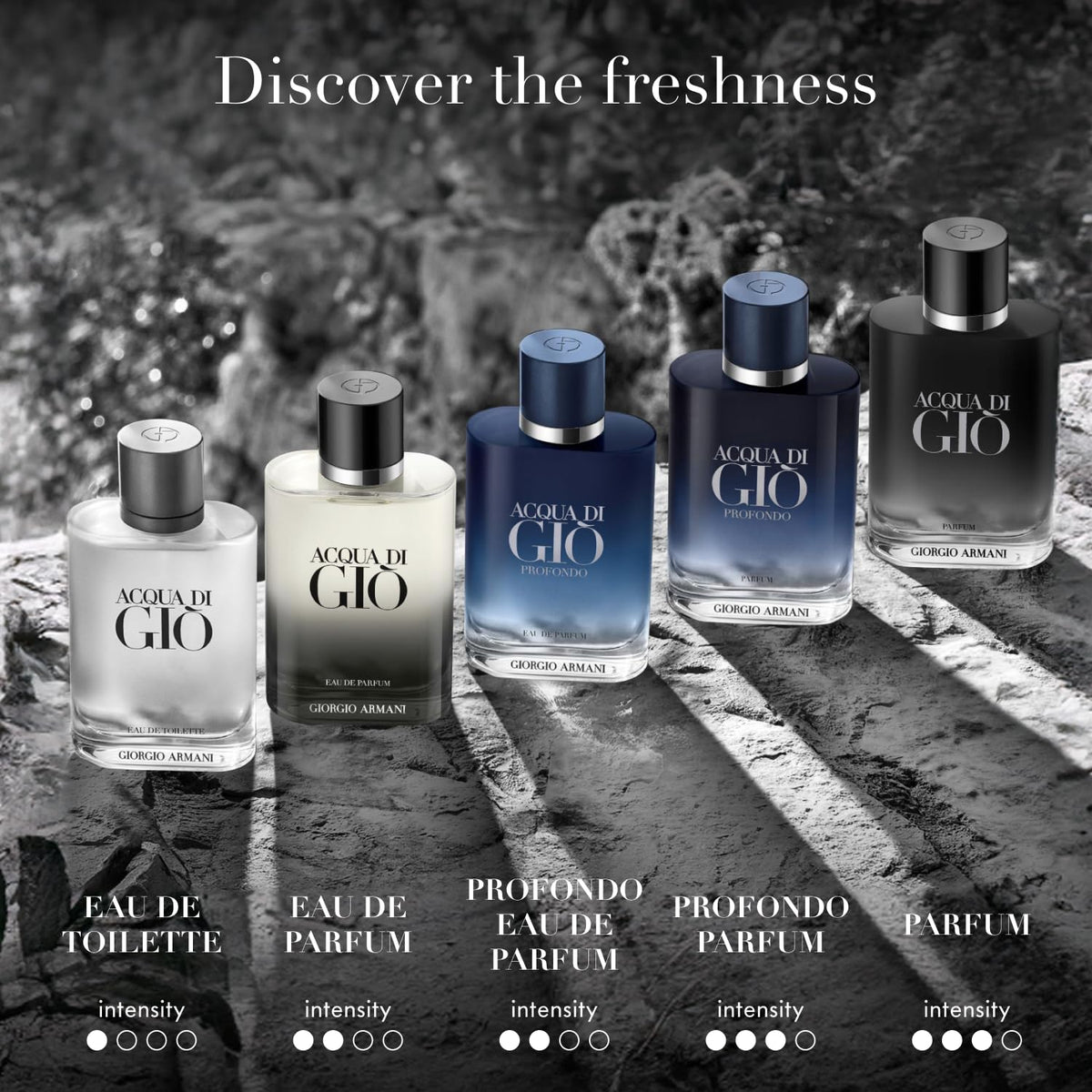 Armani Beauty bottle next to 150ml refill illustrating refillability benefit: sustainable option