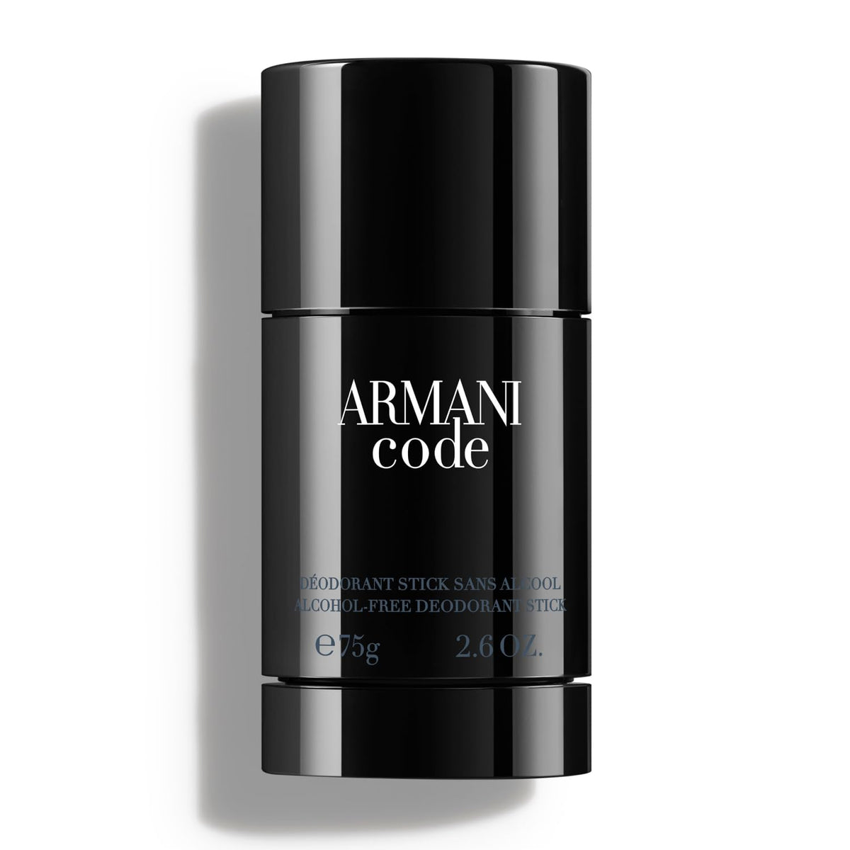 Armani Beauty Code deodorant stick front packaging showing sleek bottle and brand