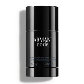 Armani Beauty Code deodorant stick front packaging showing sleek bottle and brand
