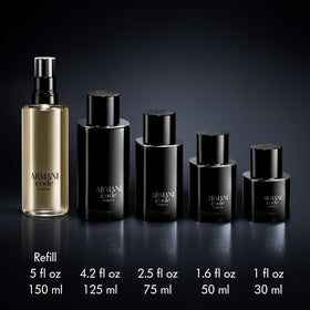 Armani Beauty bottle back displaying ingredients and product size for informed buyers