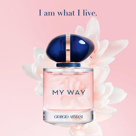 Armani Beauty My Way being sprayed on wrist demonstrating easy application and glow