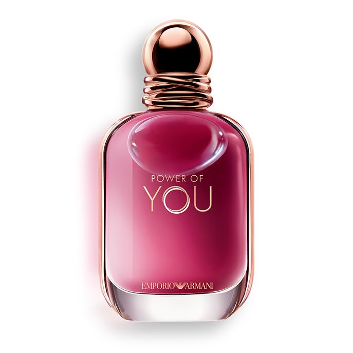 Armani Beauty bottle front showing ruby tone and elegant pink-gold accents for display