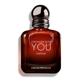 Armani Beauty bottle front view showing sleek silhouette and confident presentation