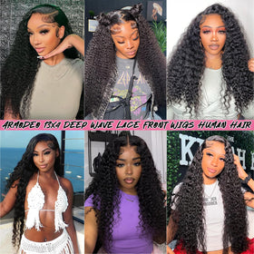 Armodeo lifestyle image of model wearing wig showing length and styling versatility