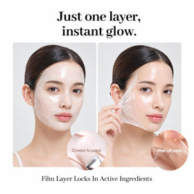 AROCELL application on face demonstrating even layer for full coverage and plumping effect
