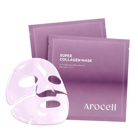 AROCELL front packaging of hydrogel mask showing premium design and fast results