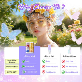 AROIC adding glitter streaks to hair for bold, long-lasting party accents