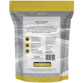 Aromasong salt bag staged in a spa setting suggesting relaxing at-home rituals