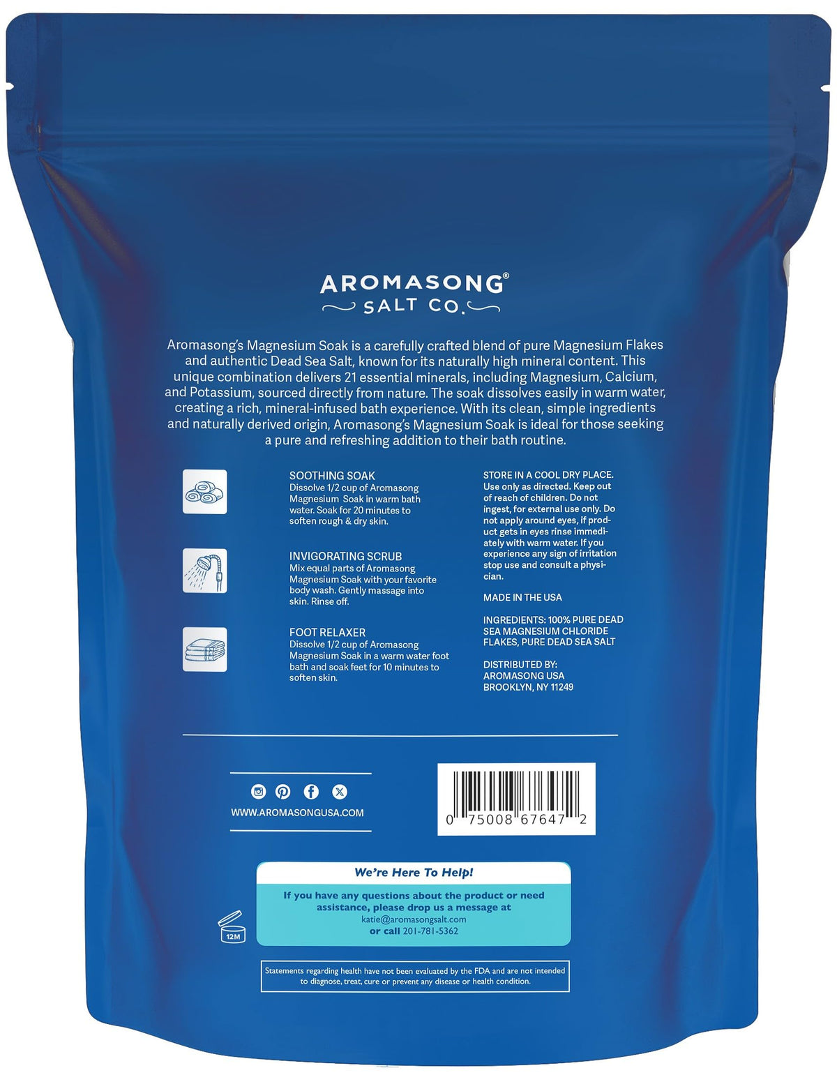 Aromasong Dead Sea salt pile showcasing natural mineral source