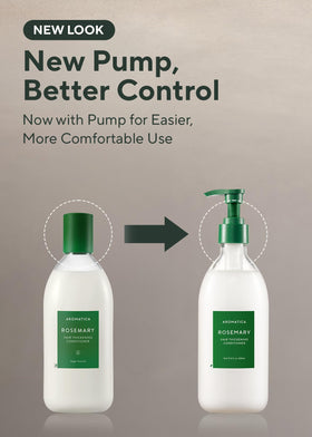 AROMATICA close-up rosemary oil droplets highlighting natural scent and scalp care benefit