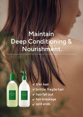 AROMATICA close-up of shampoo pump dispensing foam for gentle scalp cleansing benefit