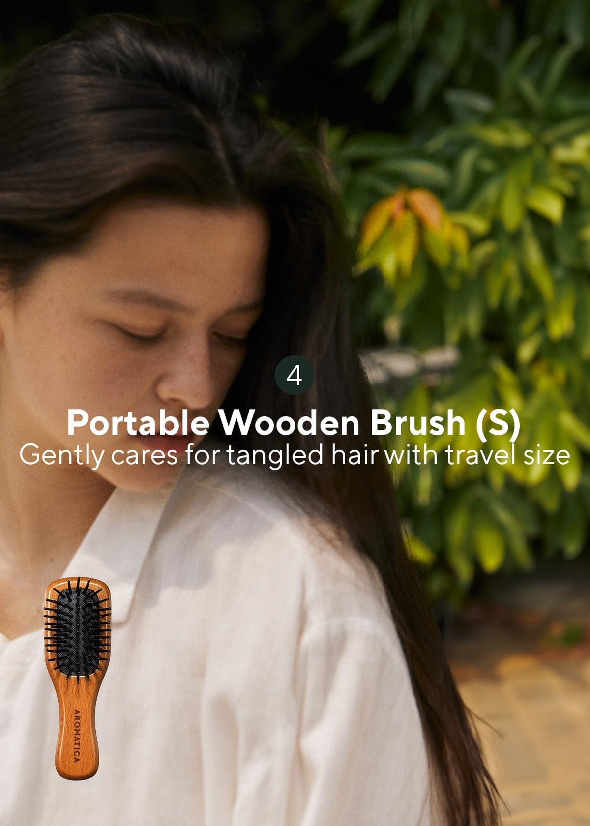 AROMATICA travel kit next to passport showing compact, on-the-go benefit