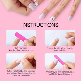 AROVFAM lifestyle shot pairing nails with outfit for event-ready appeal