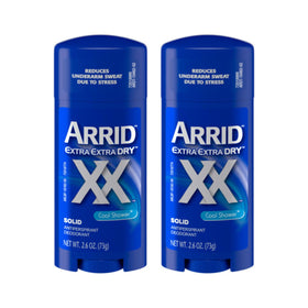 Arrid front packaging showing Cool Shower two-pack and clear protection