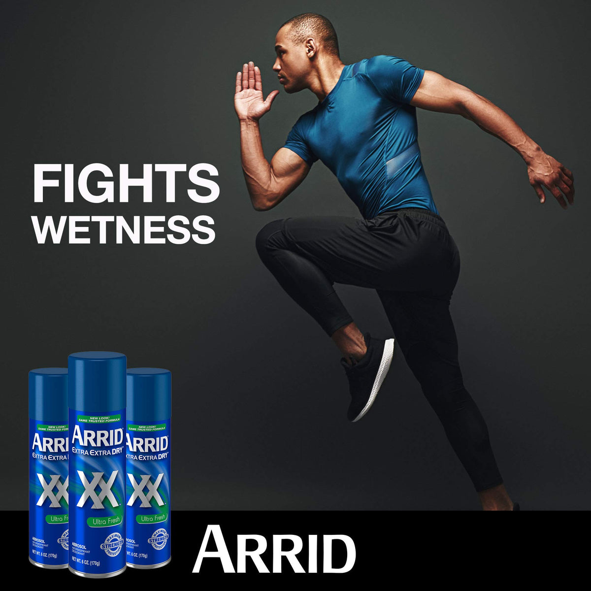 Arrid aerosol spray mist closeup showing fine even application benefit