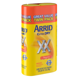 Arrid XX spray drying away from clothing to show no-transfer benefit