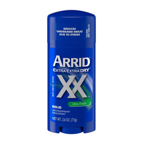 Arrid close-up of solid stick texture and smooth, even application benefit
