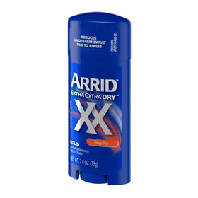 Close-up of Arrid XX solid stick texture for smooth controlled application