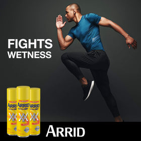 Arrid XX fine mist texture demonstrating quick-dry benefit