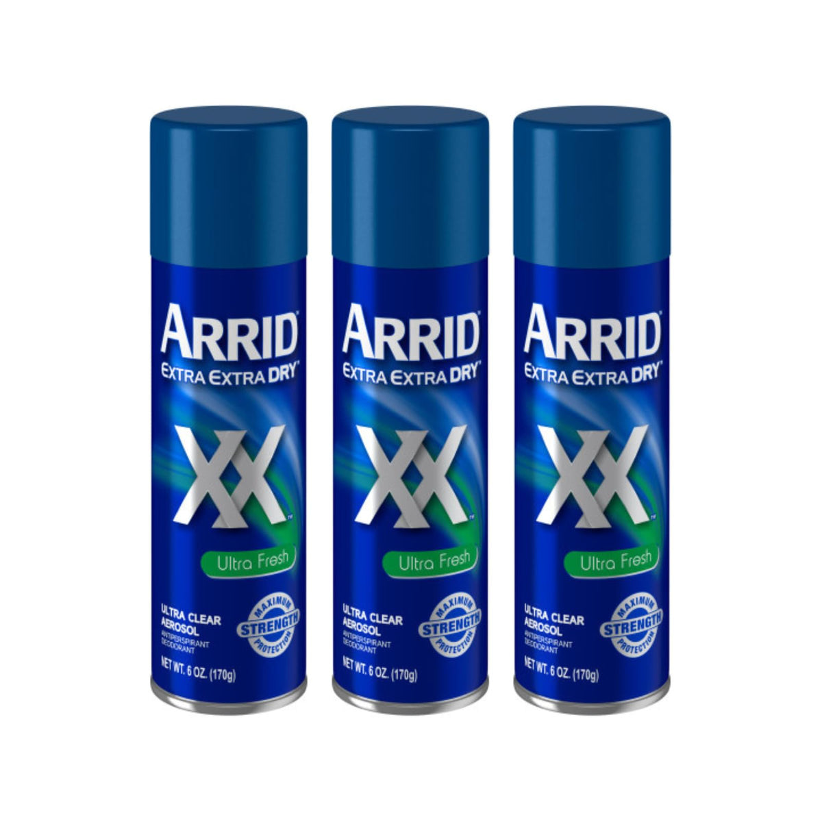 Arrid front packaging showing brand and fresh protection benefit