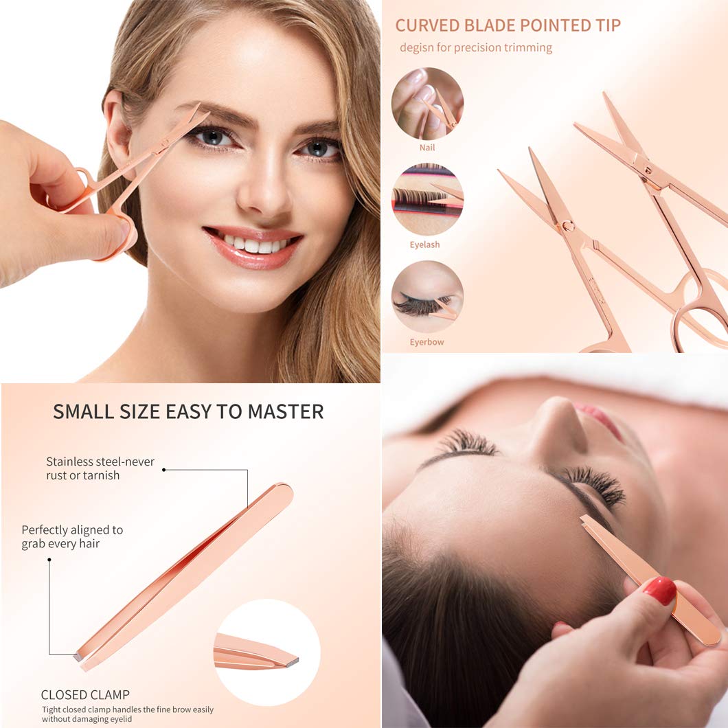 Arroyner eyebrow scissors detail highlighting sharp stainless-steel cutting edge