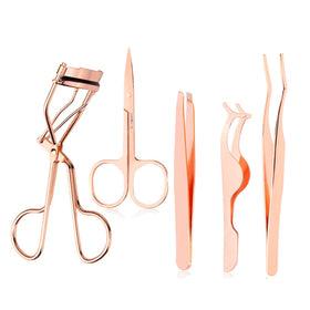 Arroyner front packaging showing rose-gold 5-piece set and organized layout