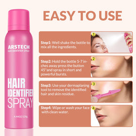 arstech in use face dermaplaning demonstrating visible hair highlighting and accurate removal