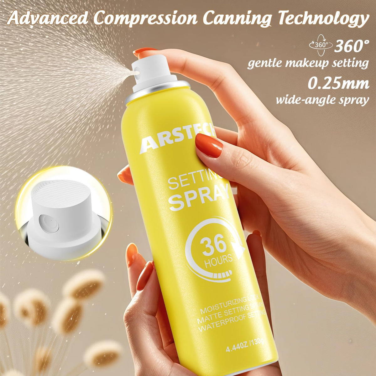arstech bottle with travel pouch for on-the-go makeup protection