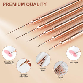 Artdone bristle tips arranged by size demonstrating range for ultra-fine to small fill work