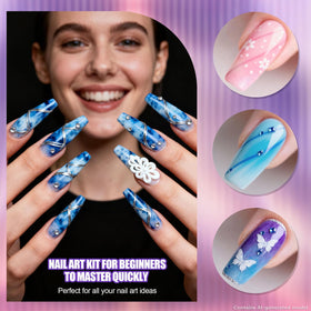 Artdone close-up of nylon hair brushes highlighting precise tips for detailed nail work