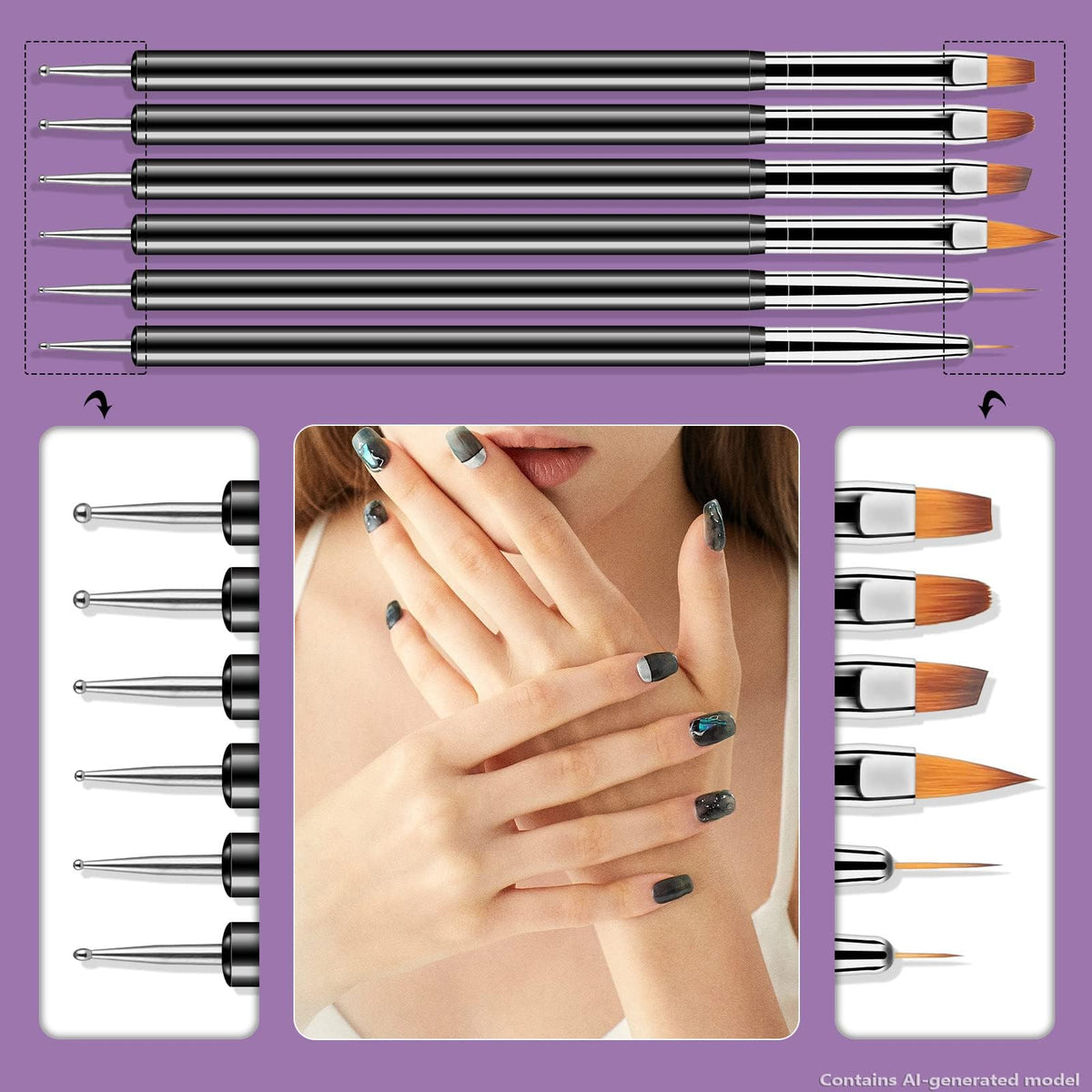 Artdone close-up of nylon bristles revealing smooth stroke control