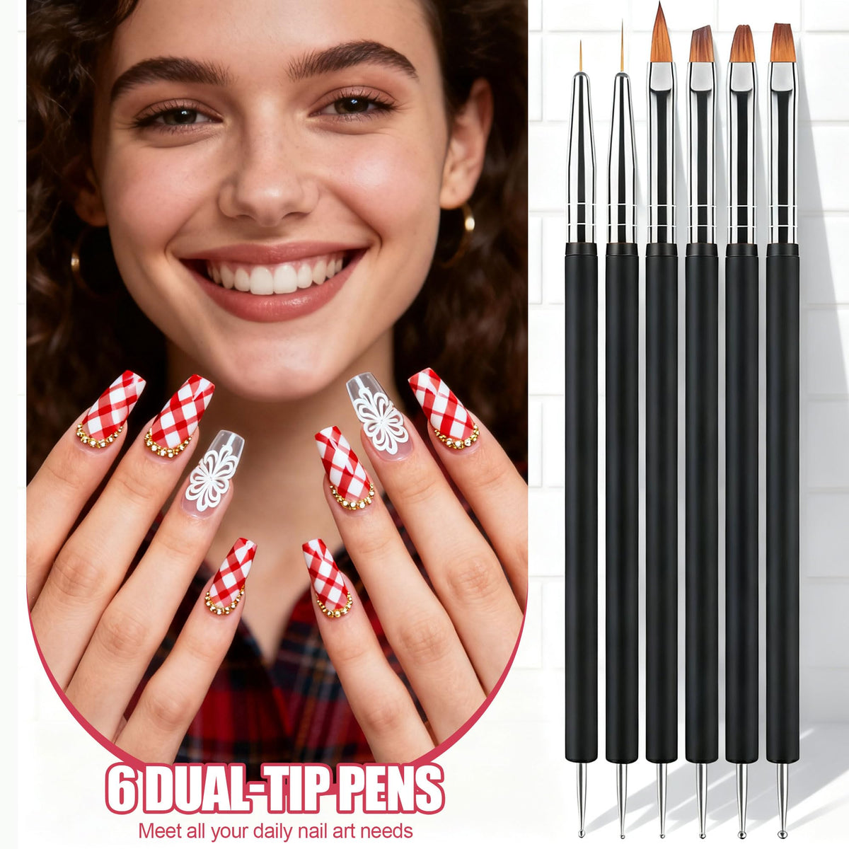 Artdone fine detail brushes closeup with double-crimped ferrules for steady strokes