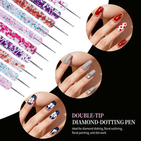 Artdone dotting tools arranged by size demonstrating consistent dot creation and pattern control