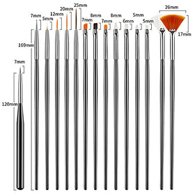 Artdone dotting tools closeup showing five tip sizes for perfect dot accents