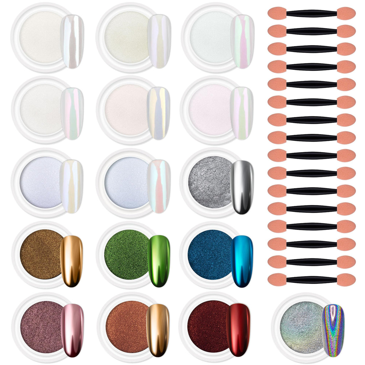 Artdone front packaging showing 16 chrome pigment jars and kit benefits