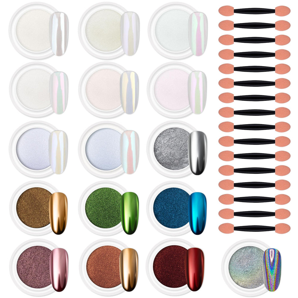 Artdone front packaging showing 16 chrome pigment jars and kit benefits