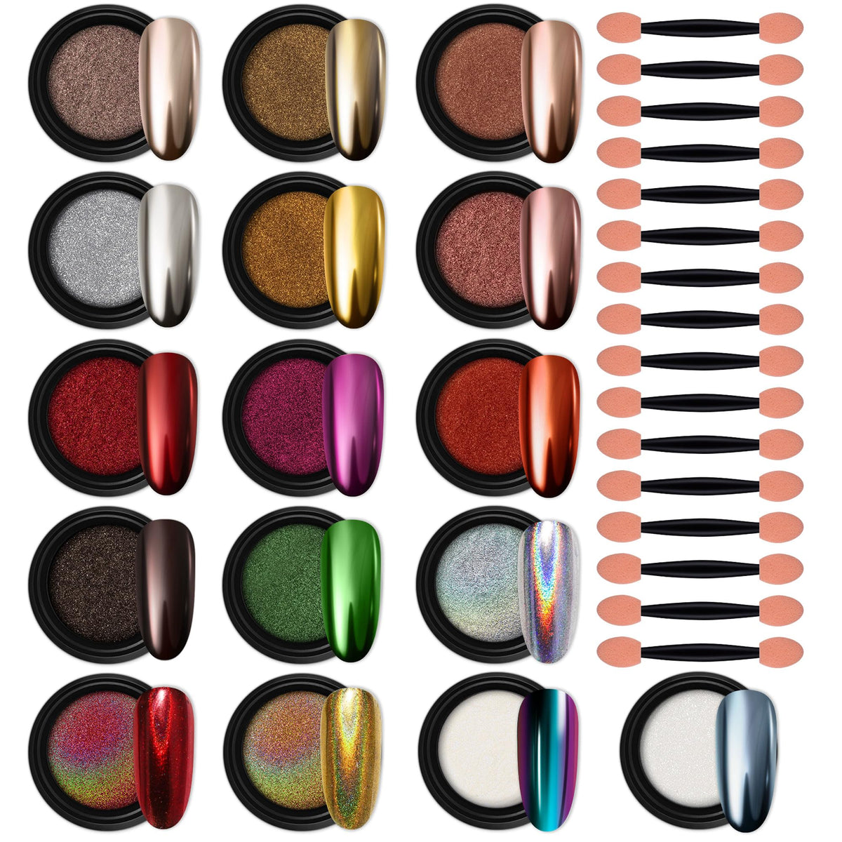 Artdone front packaging showing 16 jars and brand, ideal complete chrome kit