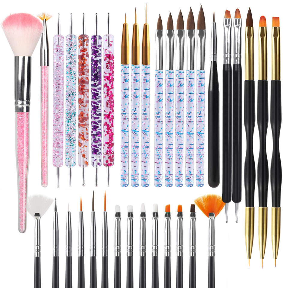 Artdone front packaging showing full 35-piece nail art set for convenience