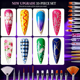 Artdone palette with mixed polish colors illustrating color blending and custom shade creation