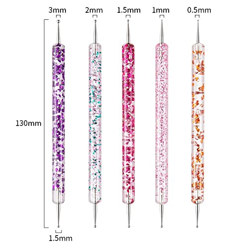 Artdone in-use photo painting floral nail design to show control and finish