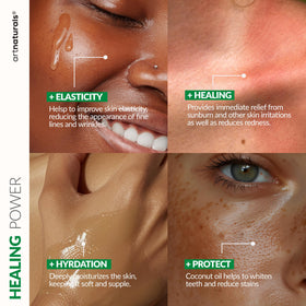 Artnaturals open jar close-up showing smooth gel texture and hydration benefit