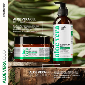 Artnaturals pump dispensing aloe gel for fast, mess-free application benefit