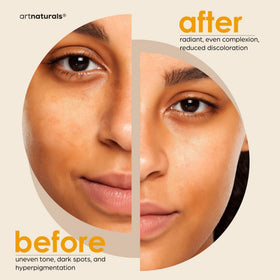 Artnaturals soap in bathroom lifestyle setting showing routine use and even-toned skin