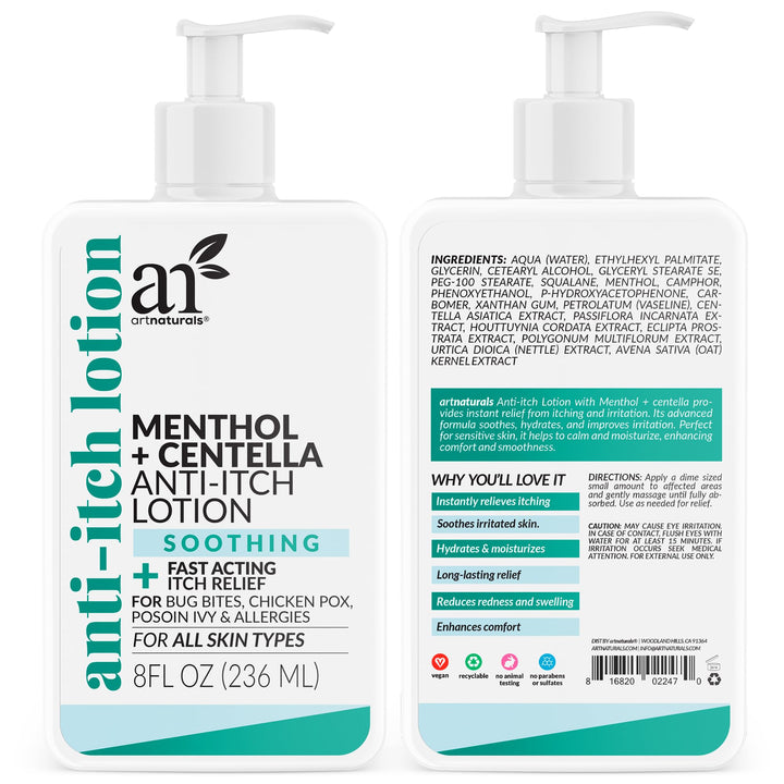 Artnaturals front packaging showing 8oz bottle and label benefit