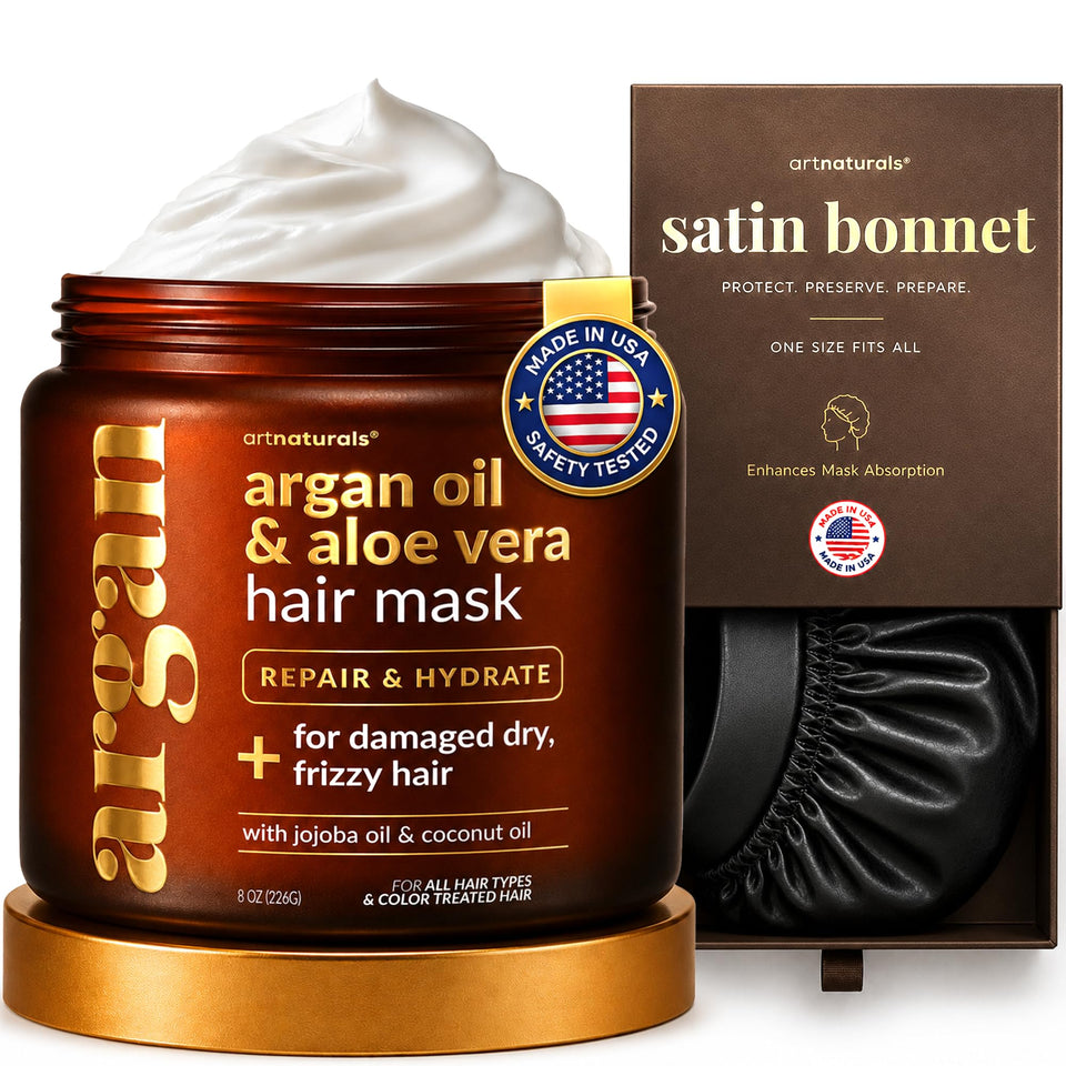 ArtNaturals front packaging showing full 2-step repair set and benefits